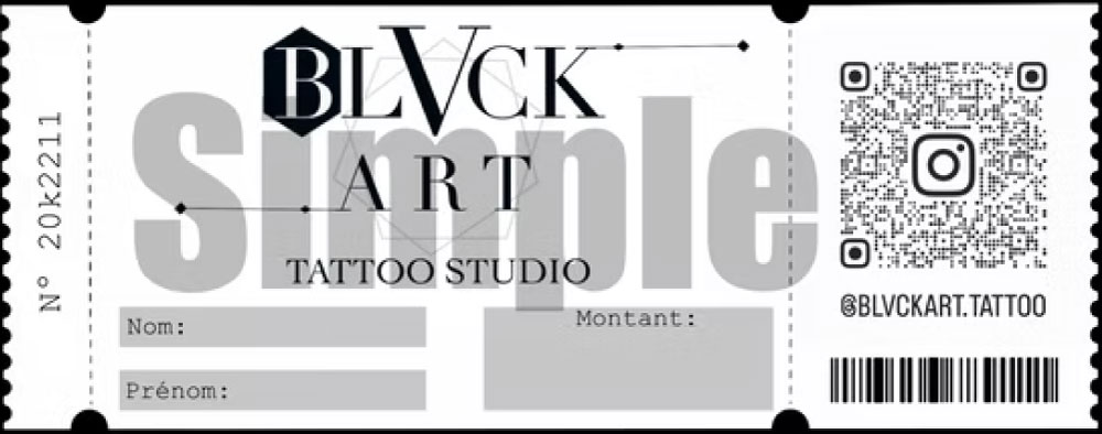 BLVCK ART TATTOO Carte cadeau